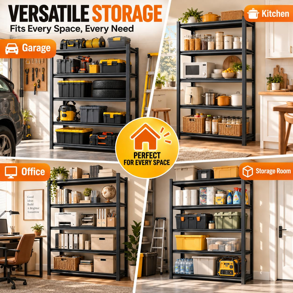 Metal Adjustable Heavy Duty Bookshelf J600