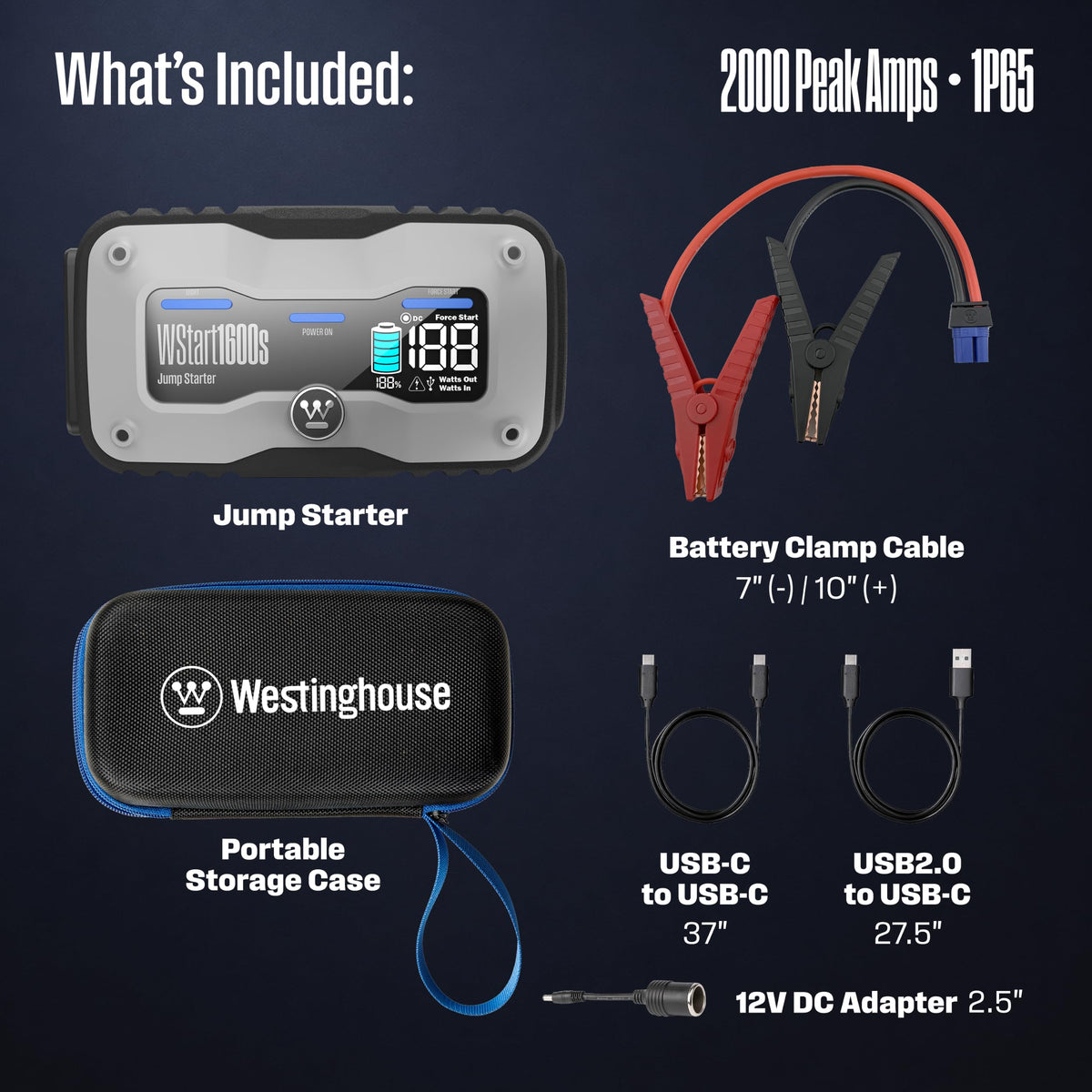 Portable Jump Starter & USB Power Bank 12V Car Battery Booster C513