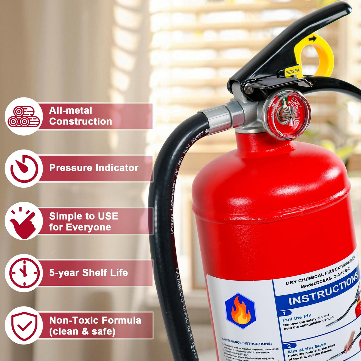 2-Pack 5 lb ABC Dry Chemical Fire Extinguishers L554