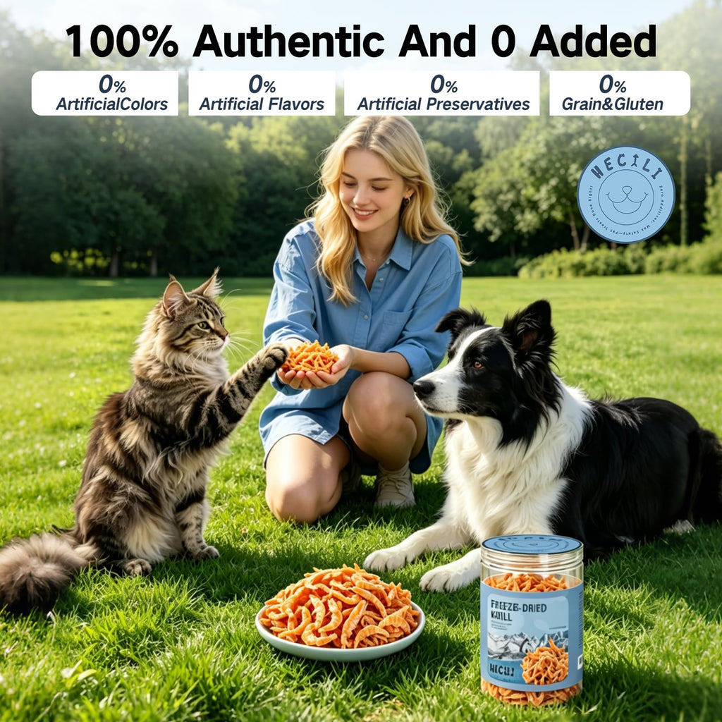 Freeze Dried Antarctic Krill Treats for Dogs & Cats, Omega-3, 4 oz D57587