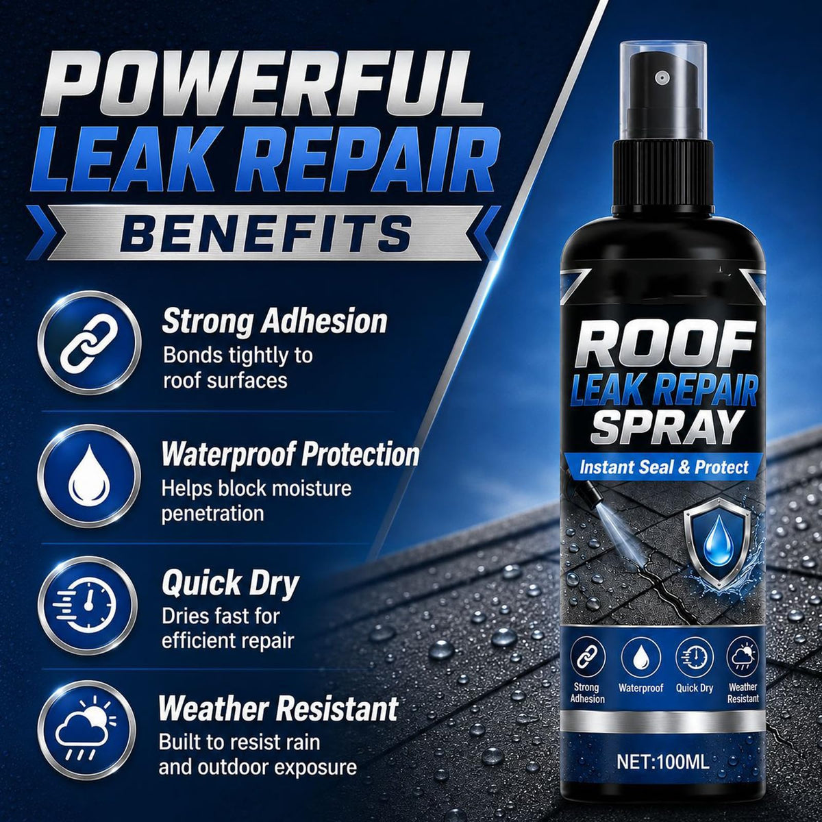 Waterproof Leak Repair Spray 3pcs H80449
