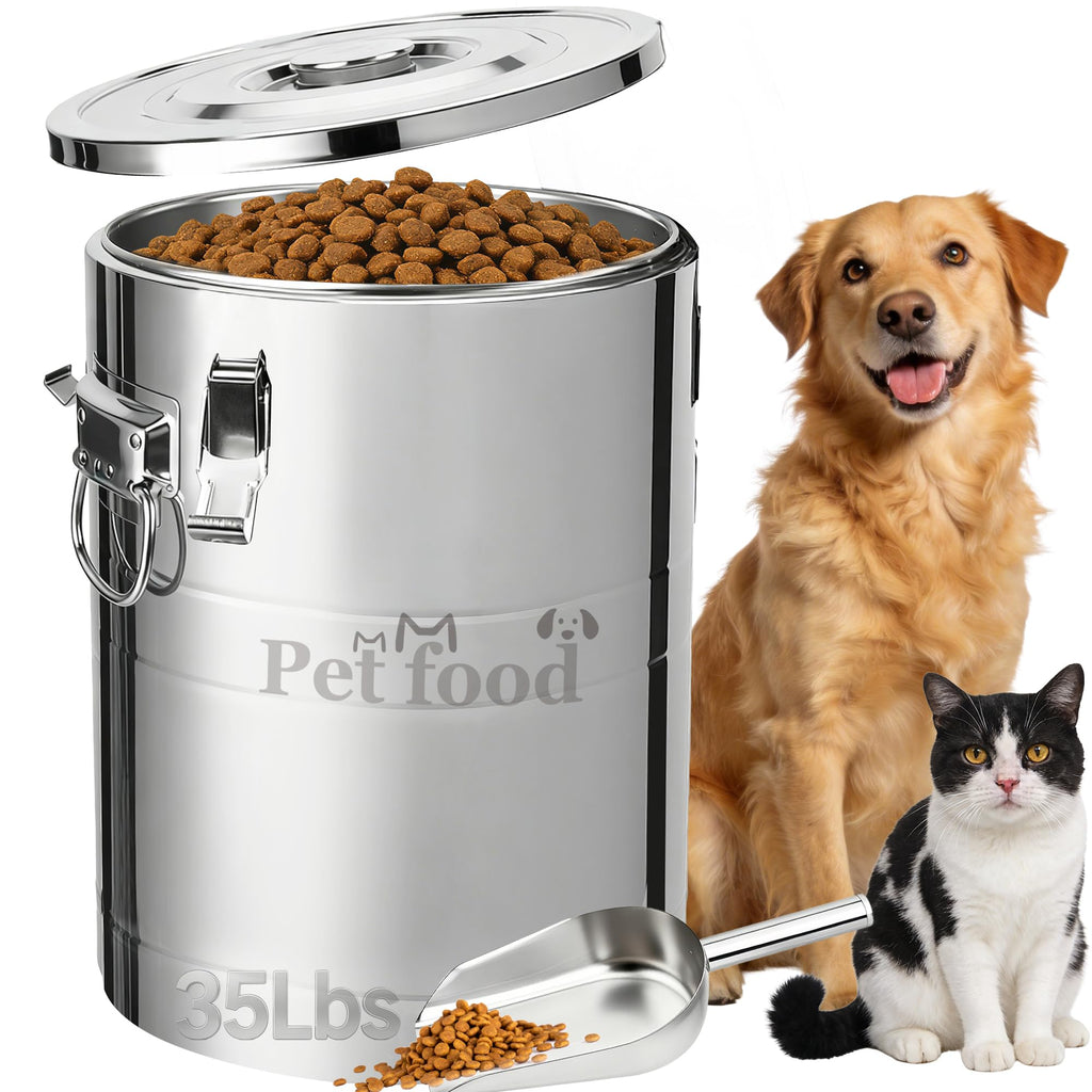 Stainless Steel Dog Food Storage Container with Scoop F8213