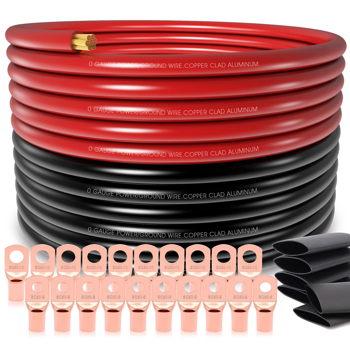 1/0 Gauge Battery Cable with Lugs E409