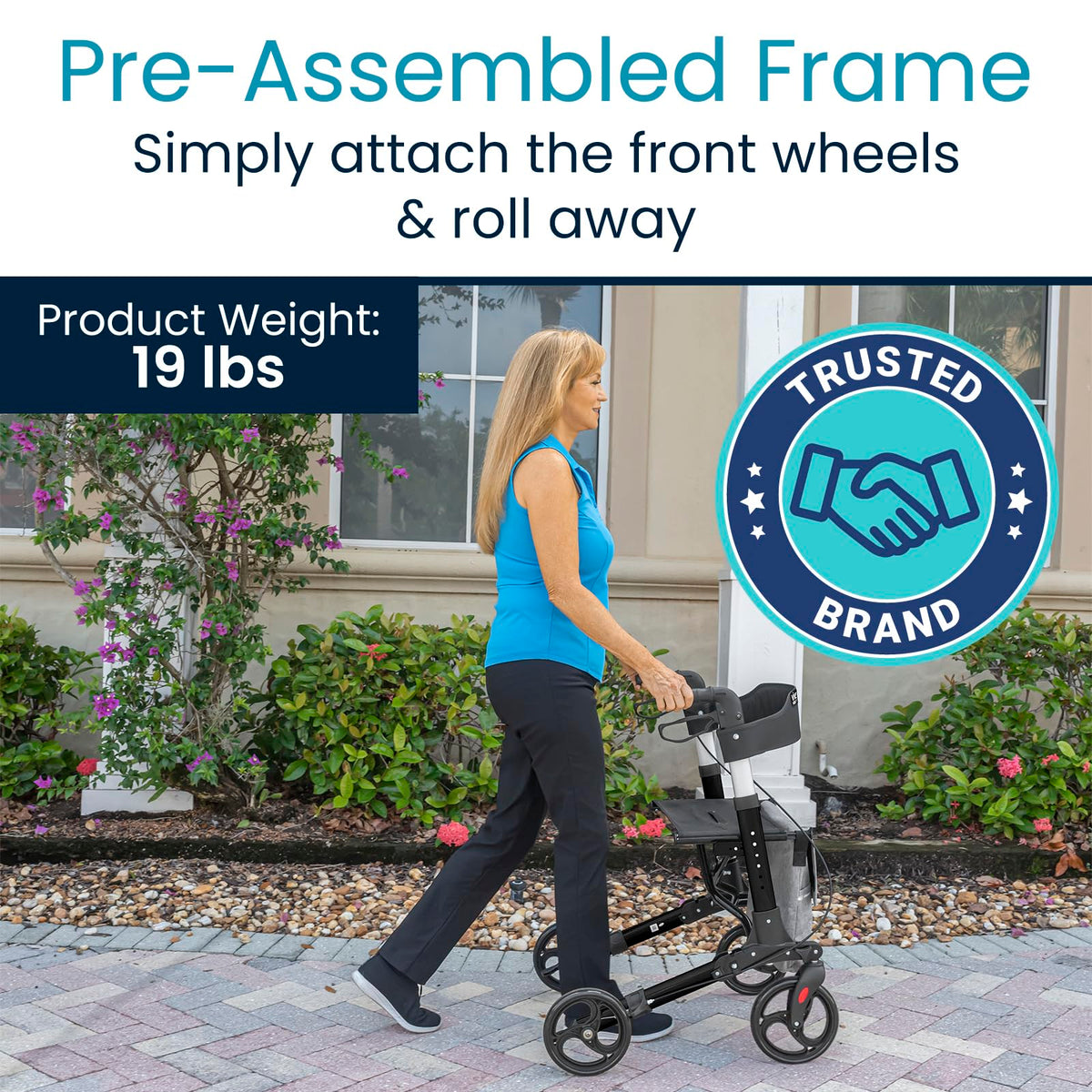 Folding 4 Wheel Rollator Walker V44324
