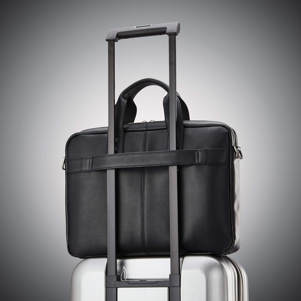Black Leather Slim Brief E323590