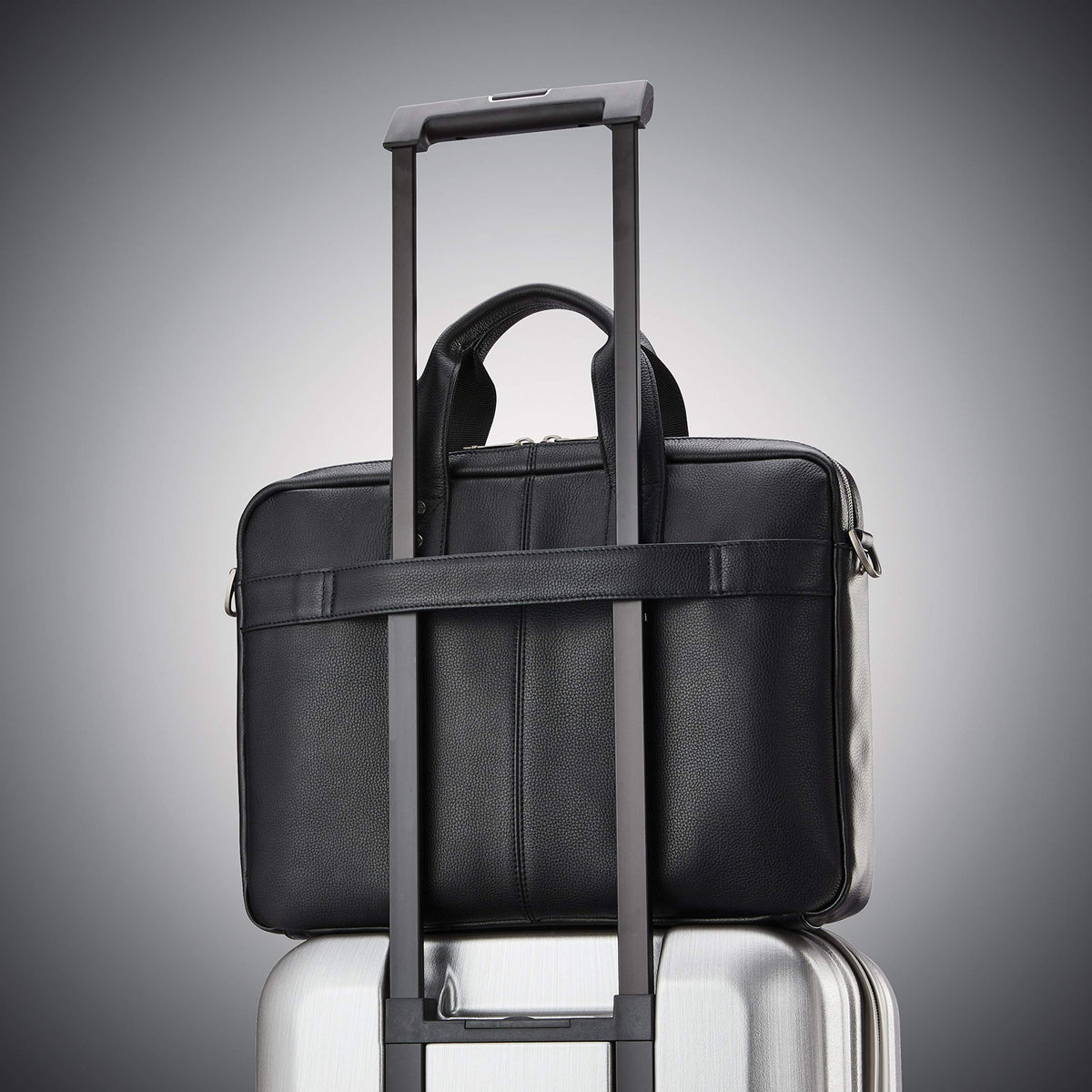 Black Leather Slim Brief E323590