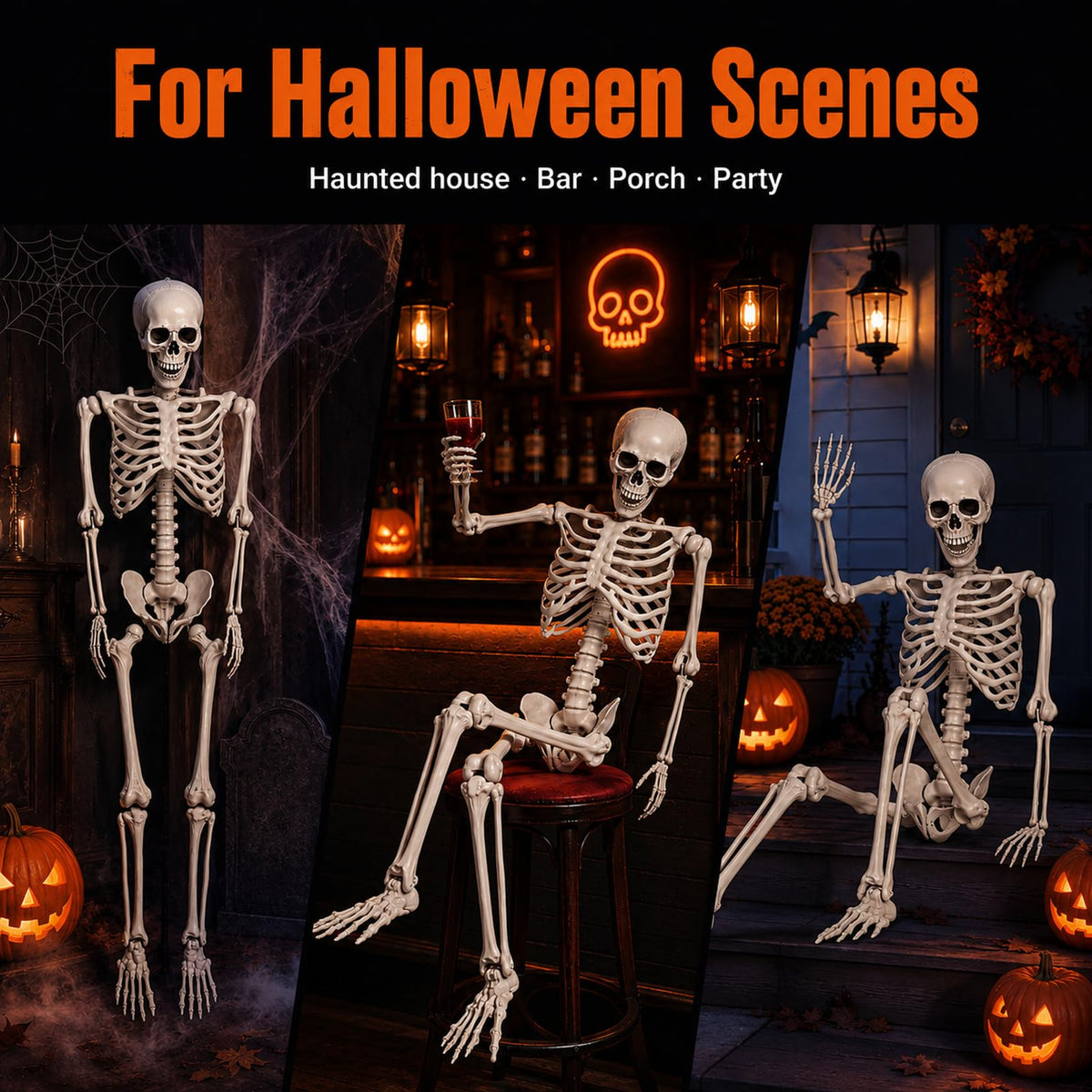 Life Size Full Body Skeleton Prop T951