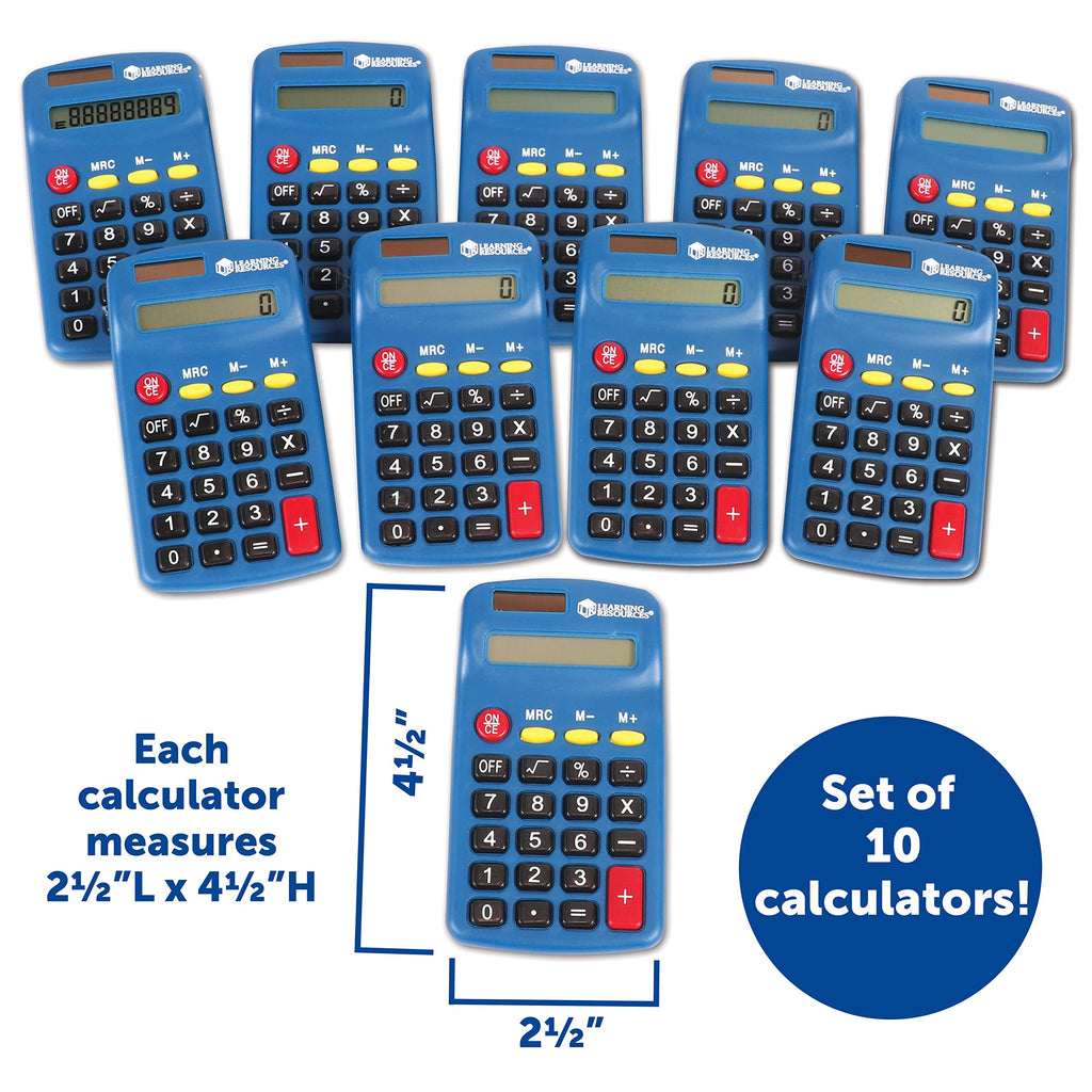 Primary Calculators Set of 10 Y31209