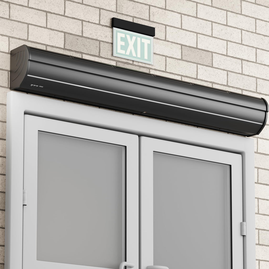 72" Black Aluminum Air Curtain with Remote H7326