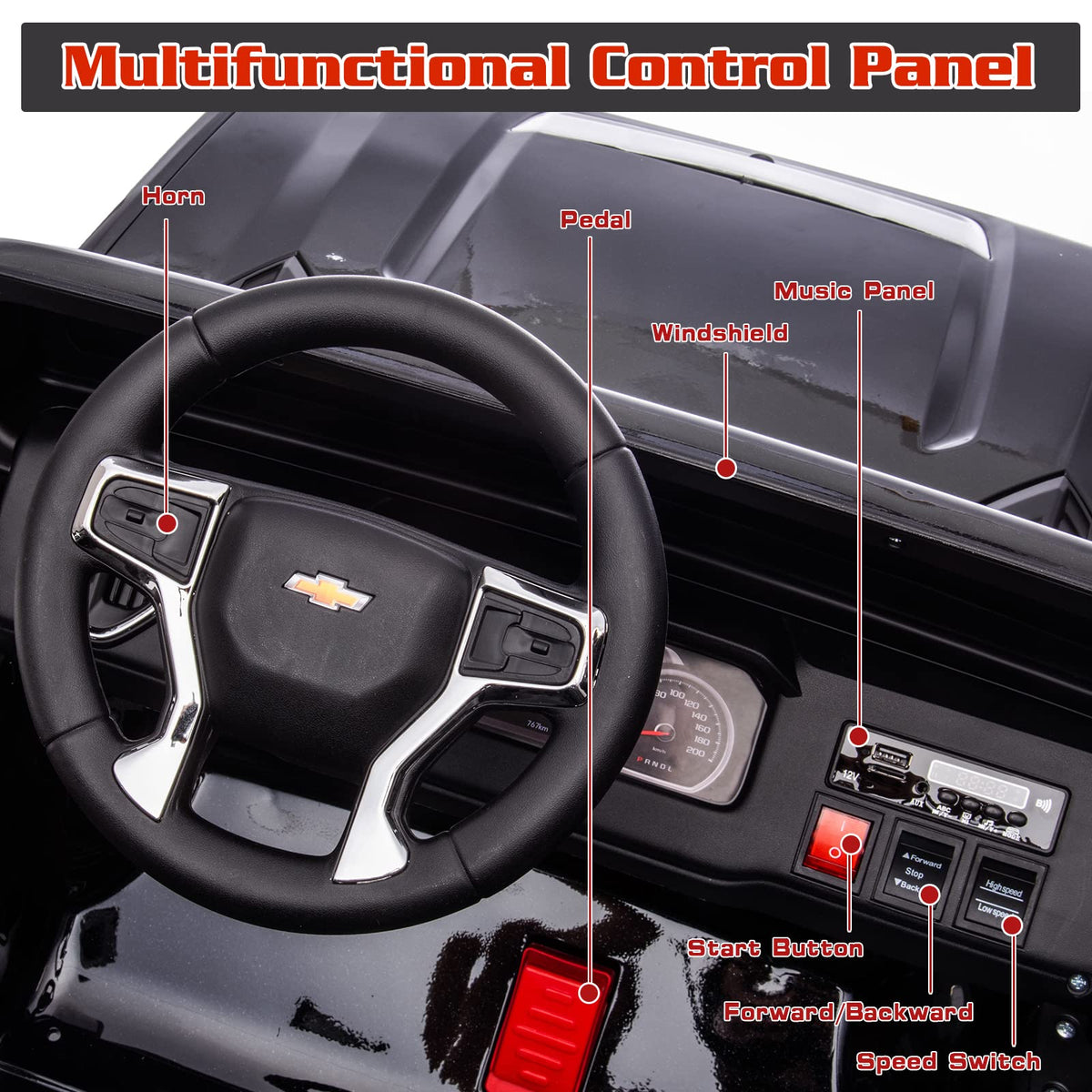 Black 2 Seats 24V Ride on Car A63605