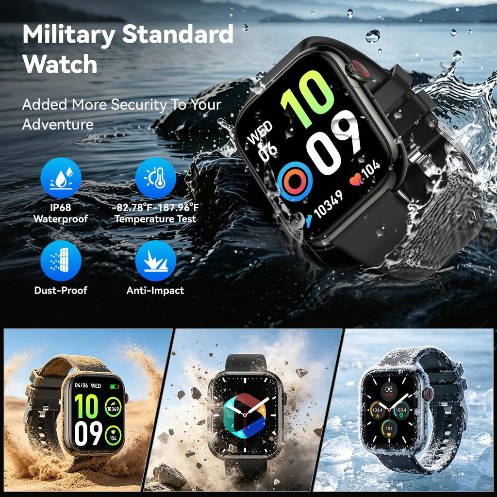 1.85" HD Touchscreen IP68 Waterproof Smart Watch W4507