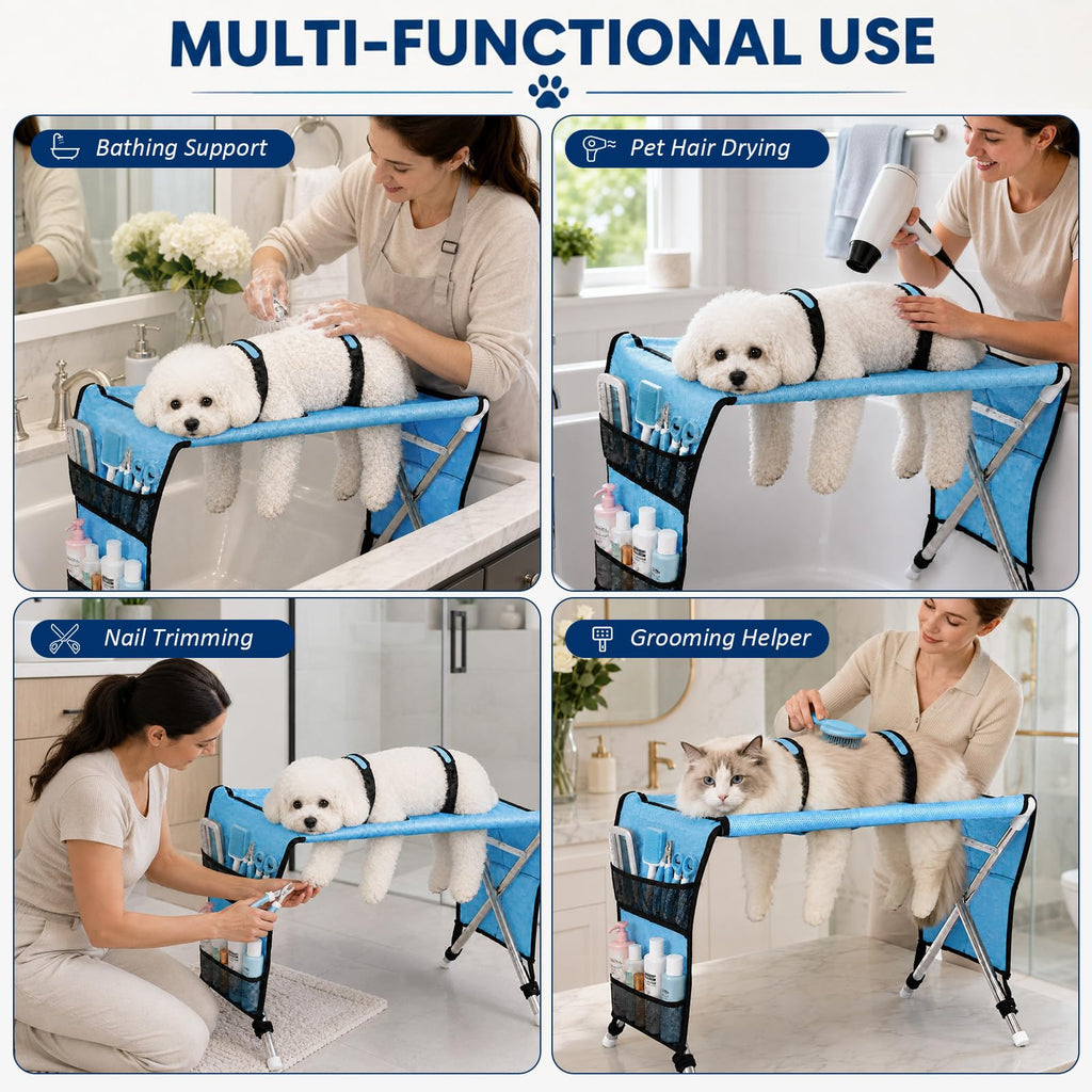 Pet Grooming Hammock with Stand M909233
