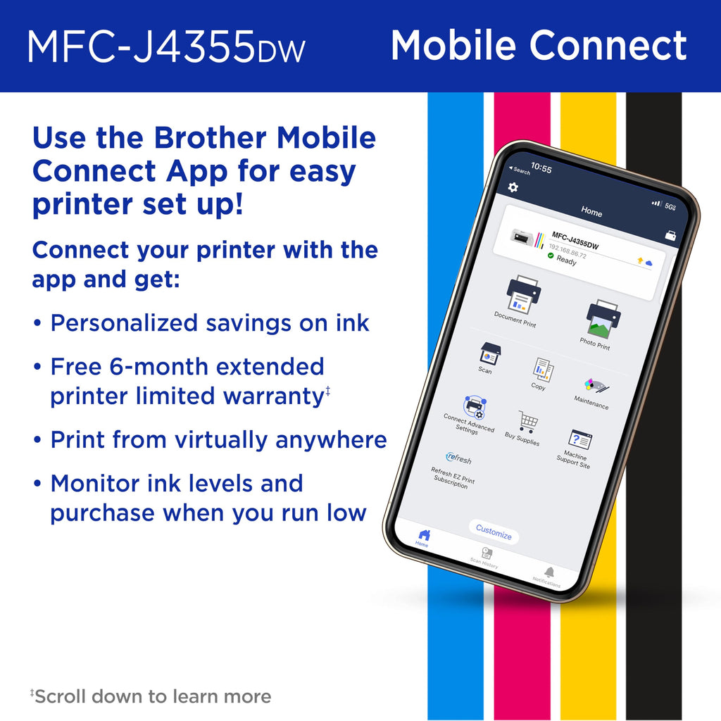 Wireless Color Inkjet All-in-One Printer with Color Display and Manual Feed Slot U795