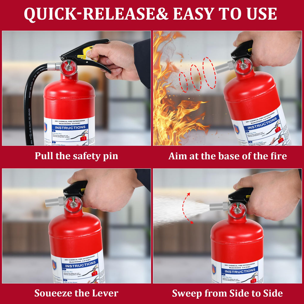 2-Pack 5 lb ABC Dry Chemical Fire Extinguishers L554