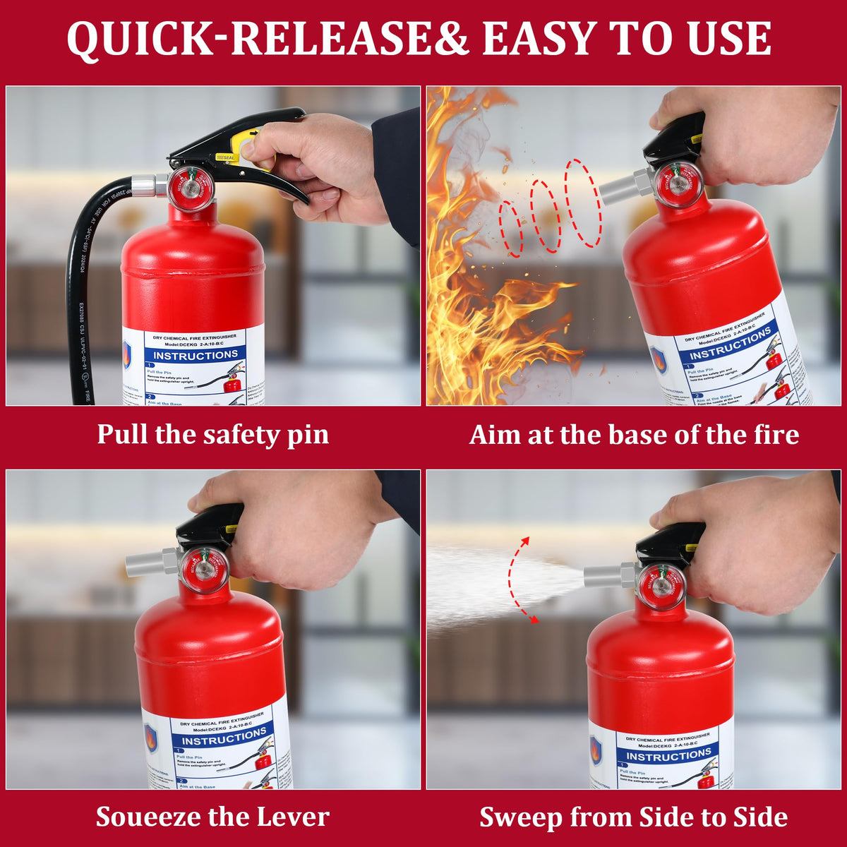 2-Pack 5 lb ABC Dry Chemical Fire Extinguishers L554