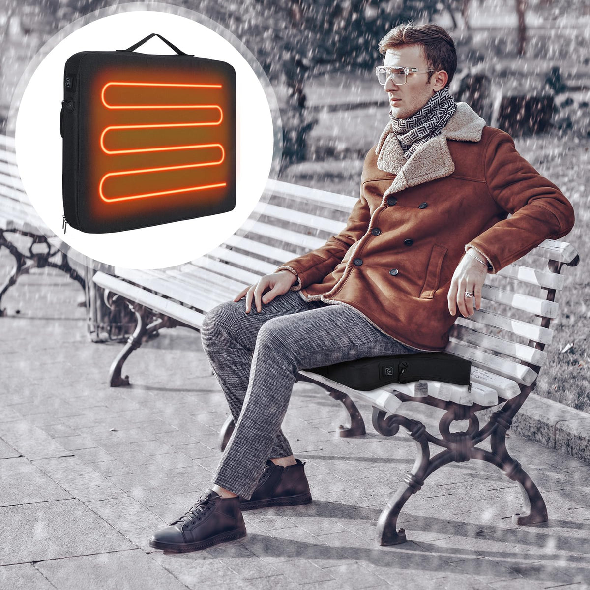 2 Pcs Portable Heated Seat Cushion Q24889