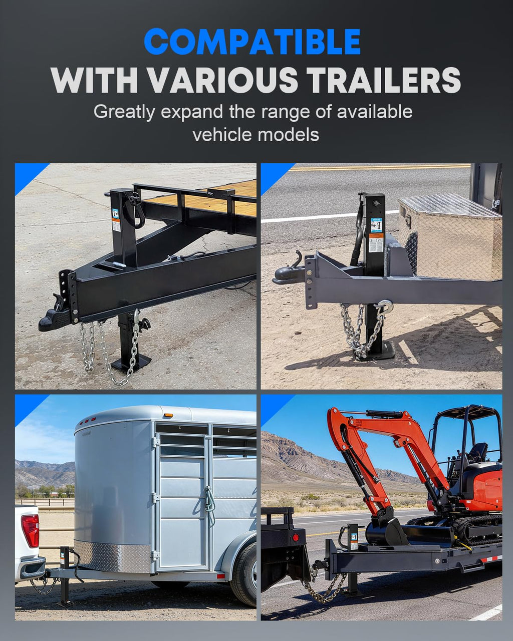 12000 lbs Heavy Duty Trailer Jack J434