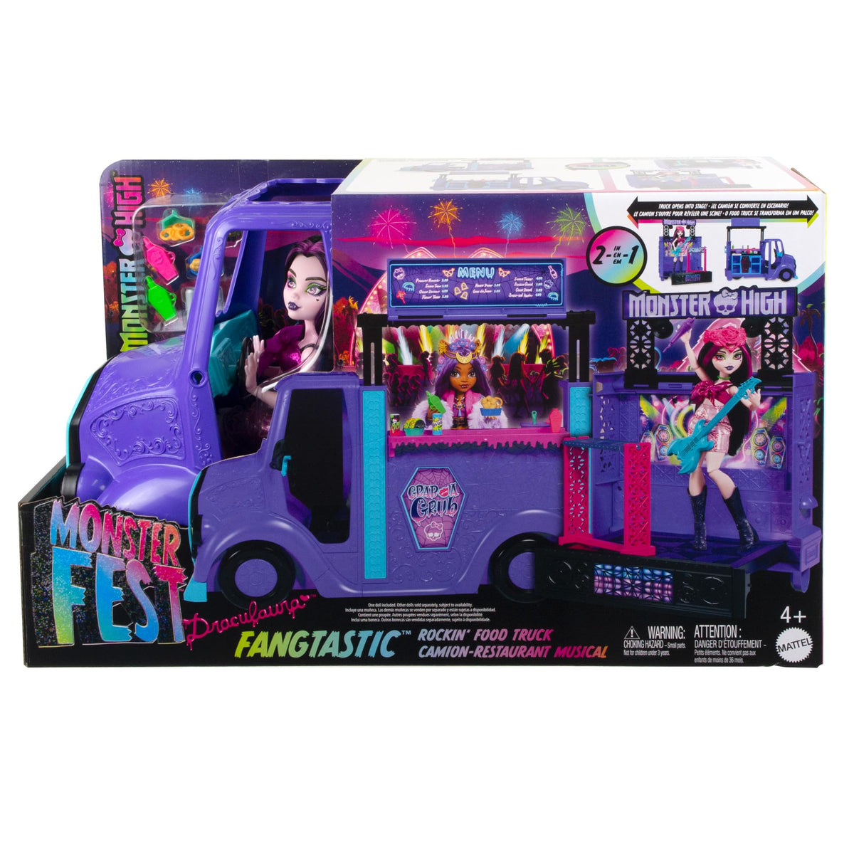 Doll & Playset with Pullout Stage Transformation & 13+ Themed Accessories U810445