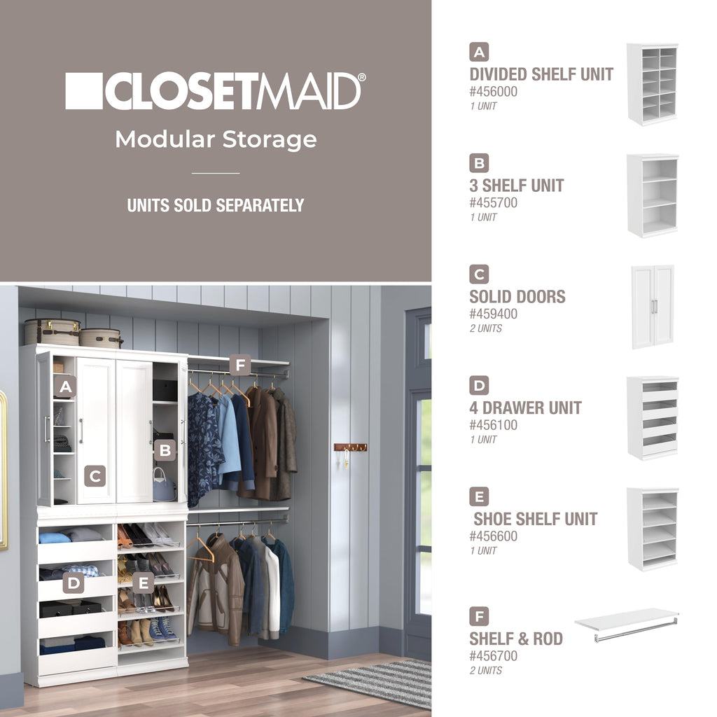 White 4 Drawer Wood Modular Storage Unit T528580