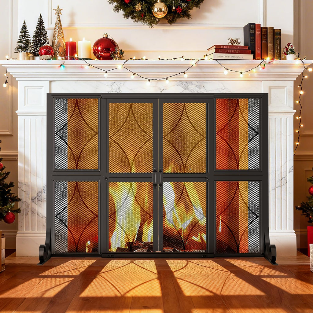 Fireplace Screen with Sliding Doors B463457
