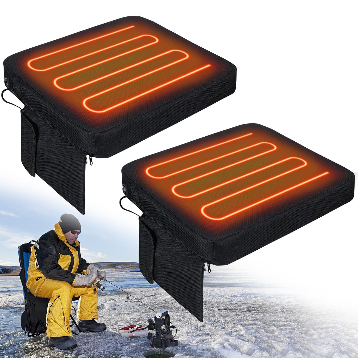 2 Pcs Portable Heated Seat Cushion Q24889