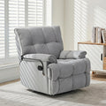 Velvet Swivel Recliner Accent Chair with Detachable Side Phone Holder S1055