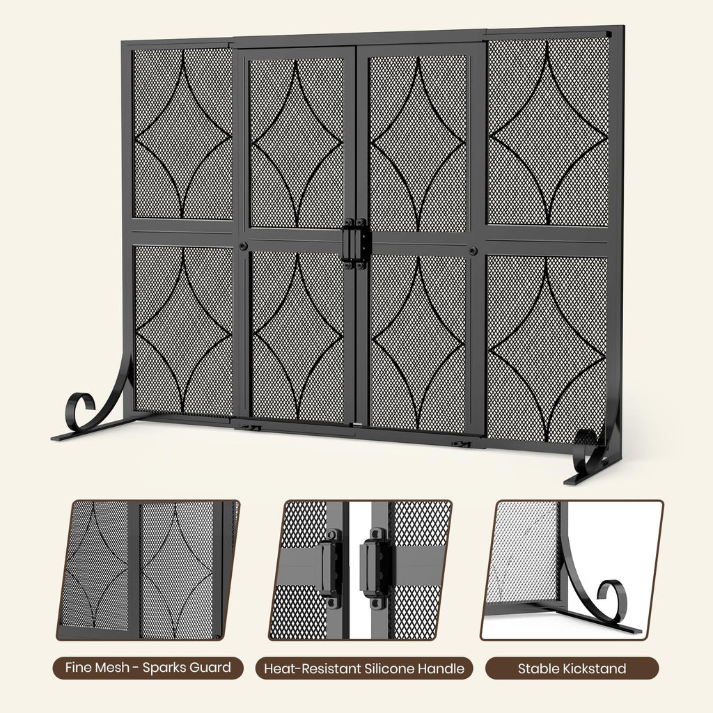 Fireplace Screen with Sliding Doors B463457