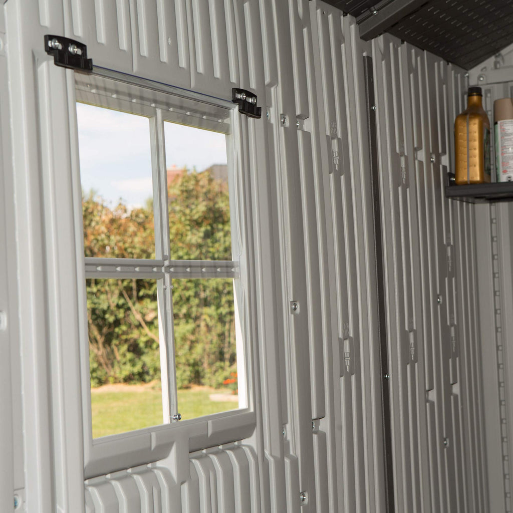 8 x 10 Ft HDPE Storage Shed with Skylight and Window T6326