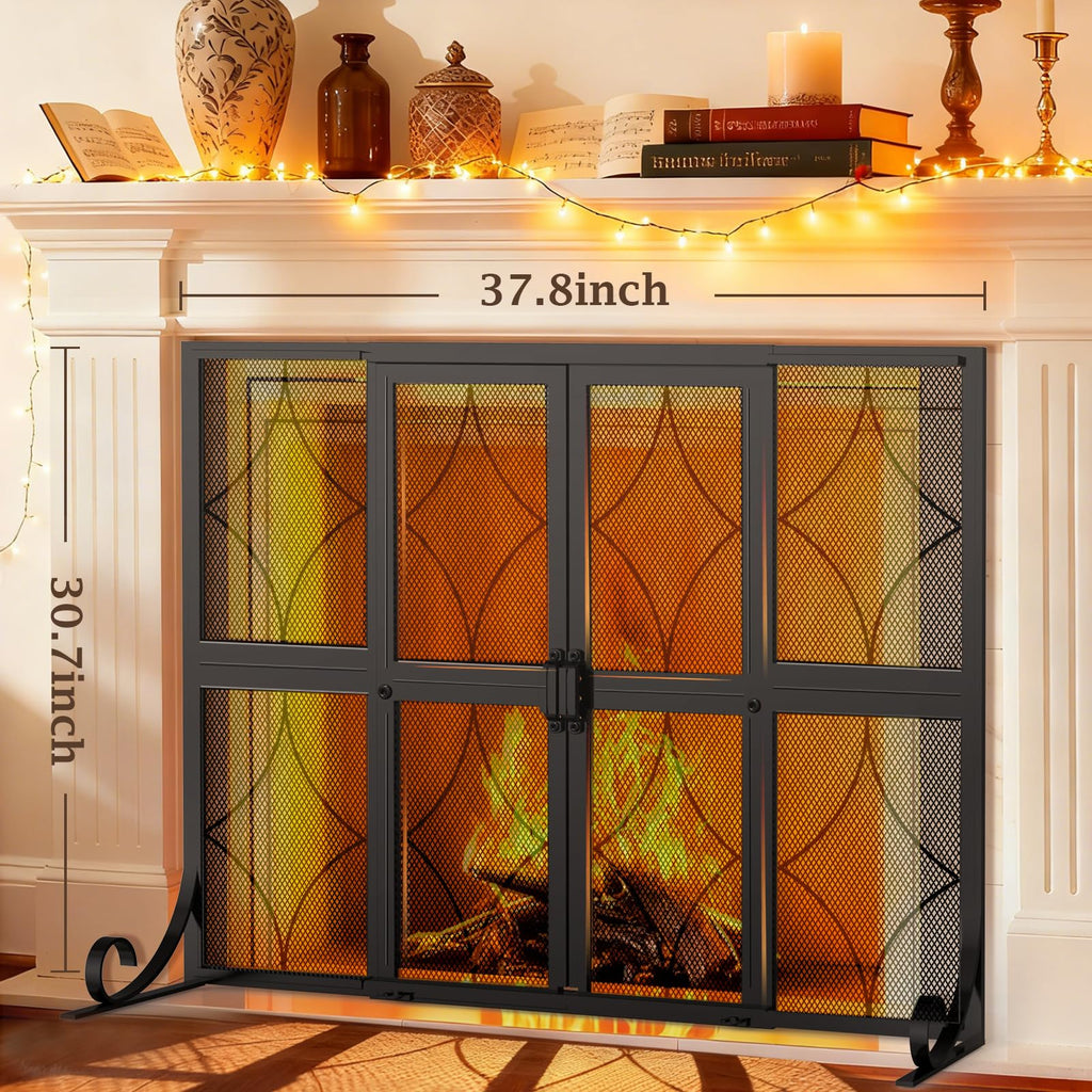 Fireplace Screen with Sliding Doors B463457