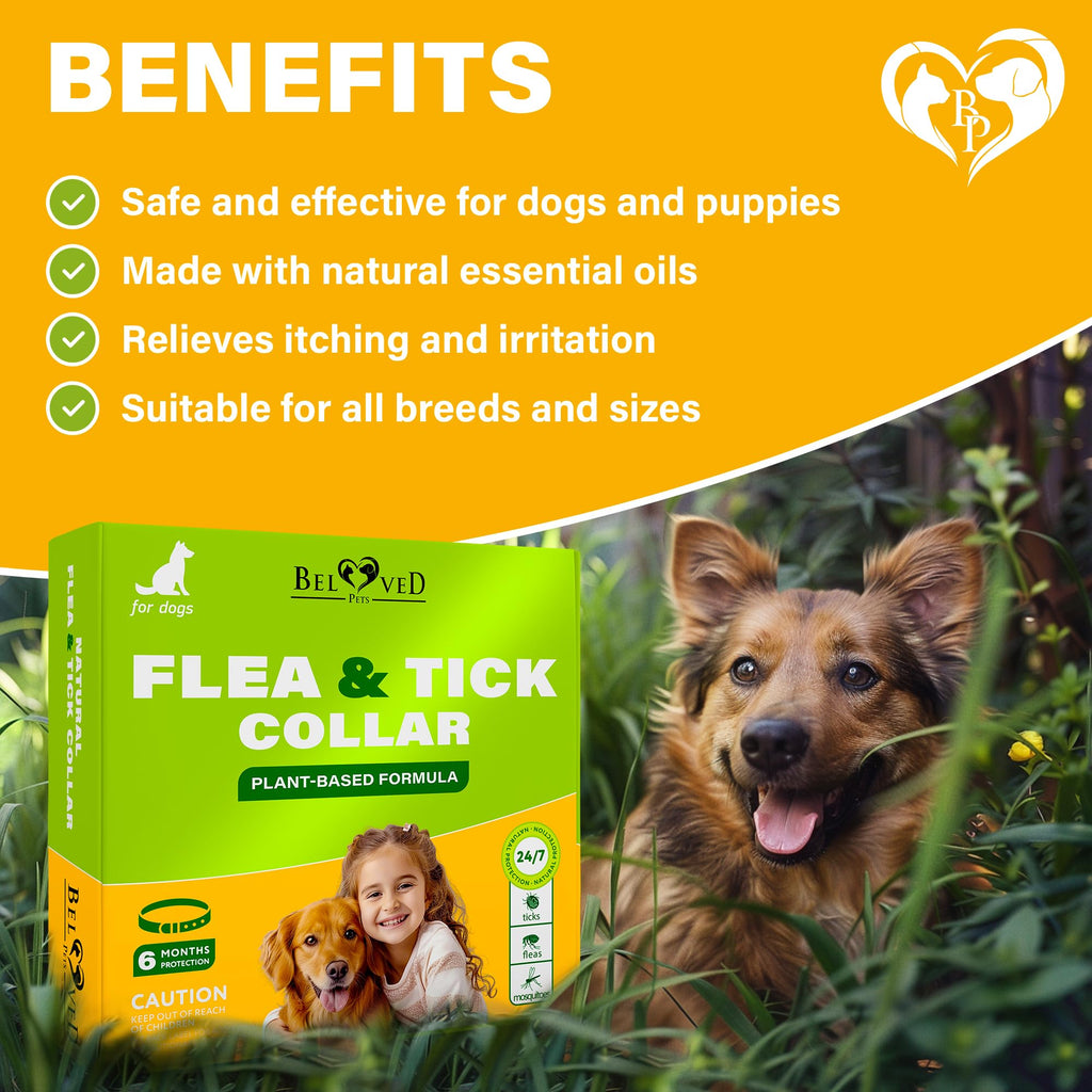 Natural Flea & Tick Collar for Dogs Z51378