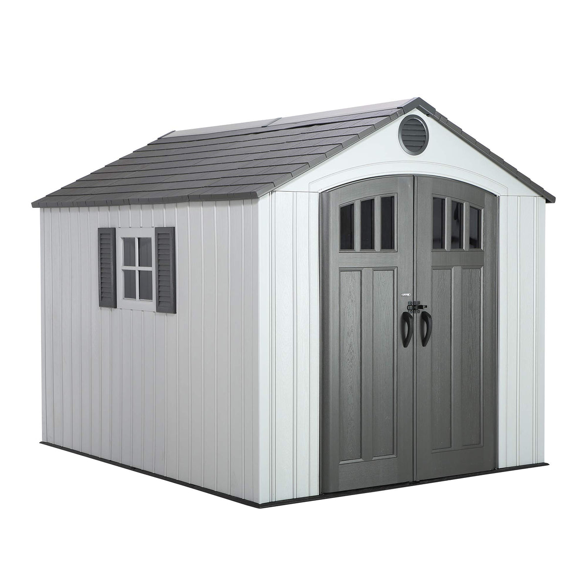8 x 10 Ft HDPE Storage Shed with Skylight and Window T6326