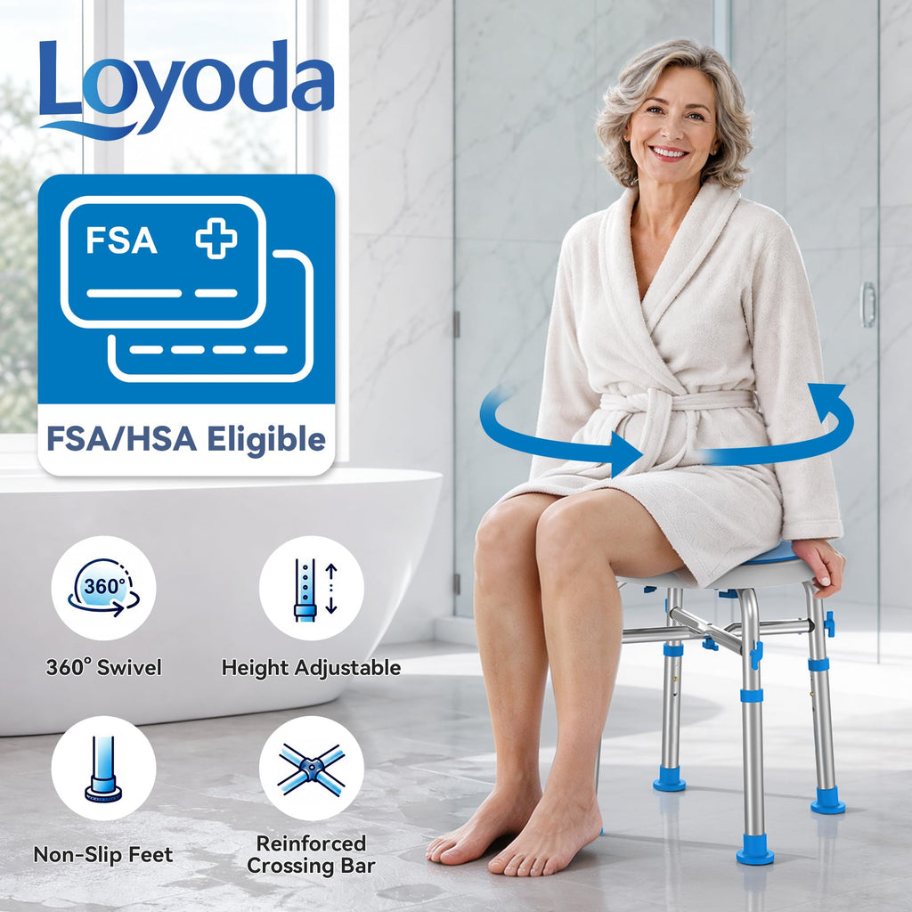 Swivel Shower Chair with Reinforced Crossing Bar K6224
