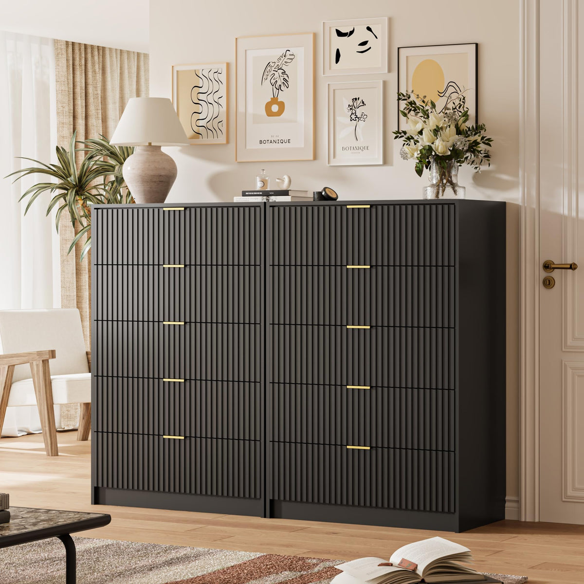 47" Tall Fluted 5-Drawer Dresser Z97794