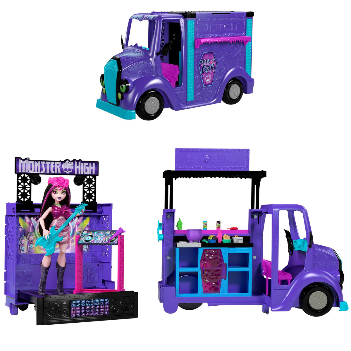 Doll & Playset with Pullout Stage Transformation & 13+ Themed Accessories U810445
