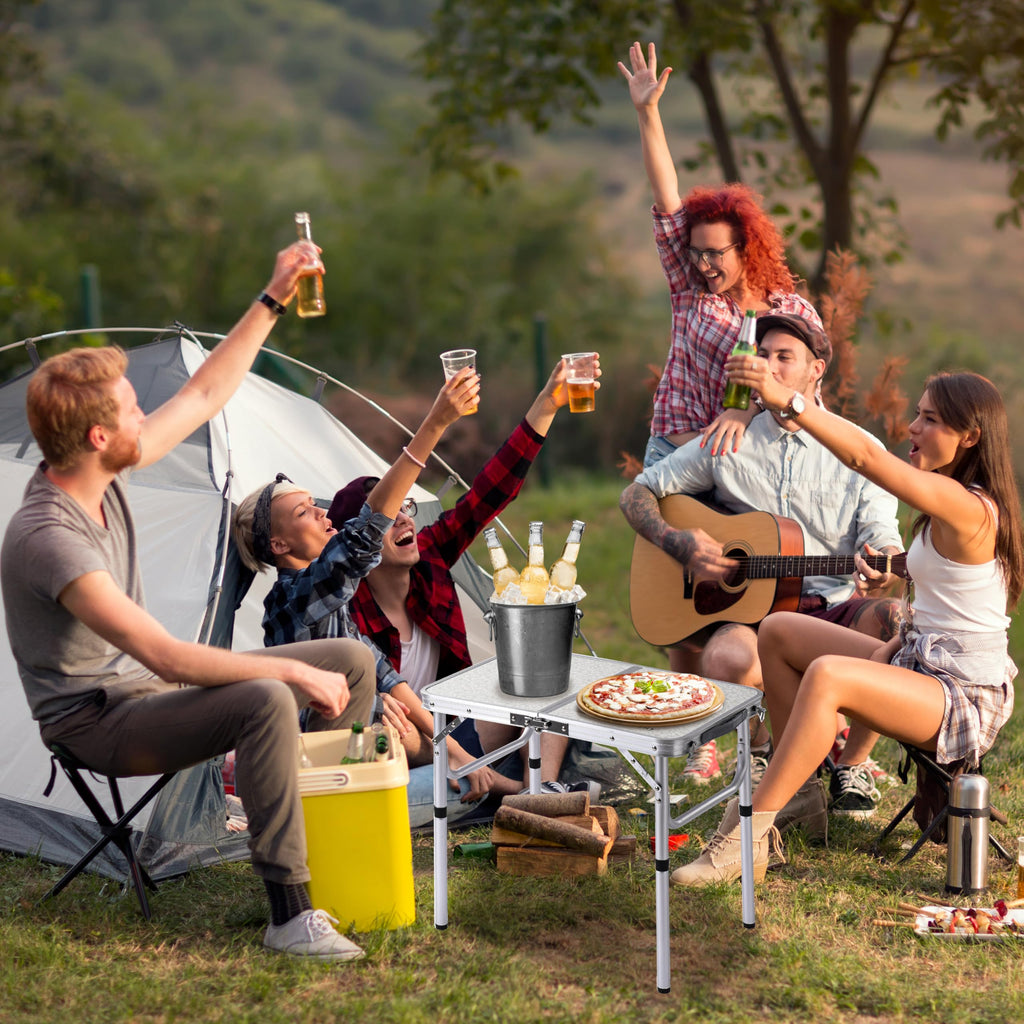 Adjustable Height Small Folding Camp Table Z3459