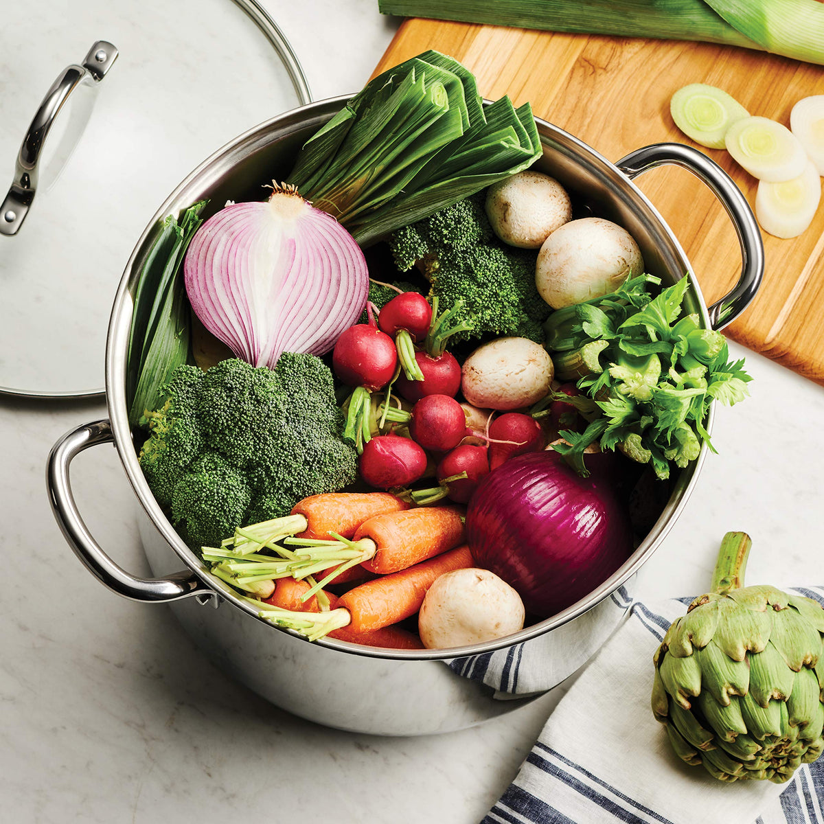 16-Quart Stainless Steel Stock Pot with Lid E9074