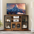 Corner Farmhouse TV Stand with Storage Cabinets P309037