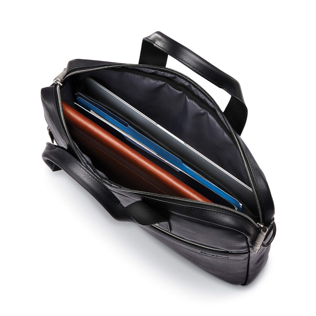 Black Leather Slim Brief E323590