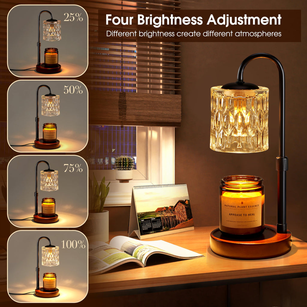 Dimmable Height Adjustable Candle Warmer Lamp with Timer J928969