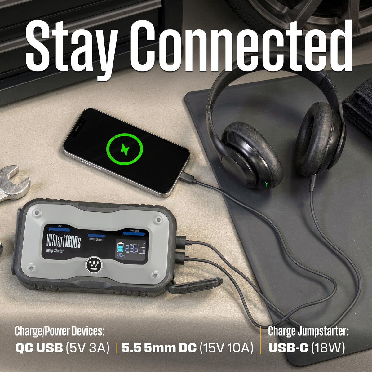 Portable Jump Starter & USB Power Bank 12V Car Battery Booster C513