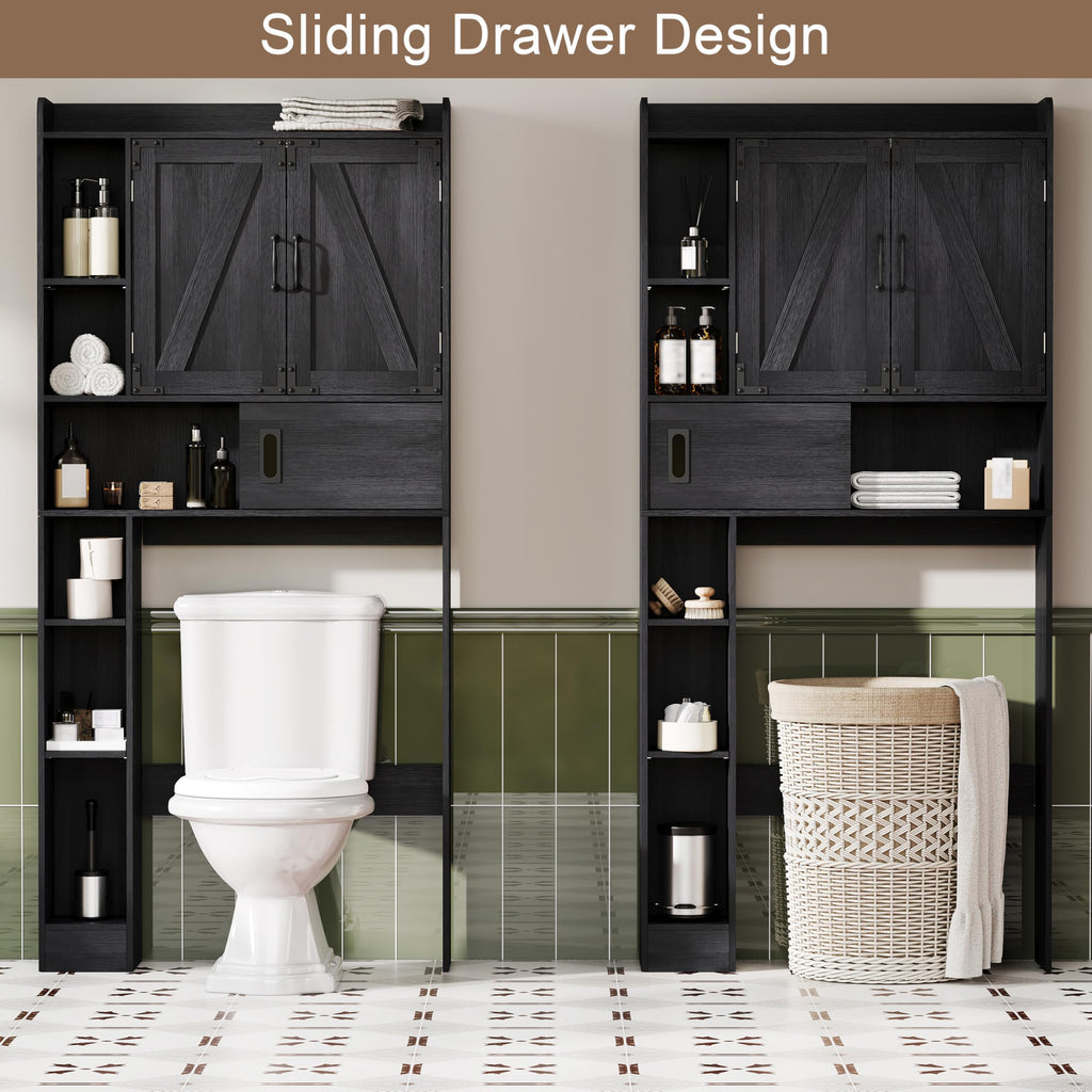 Over The Toilet Storage Cabinet with Sliding Door O2157