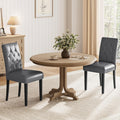 Dining Chairs Set of 2 Tufted Gray Z35317