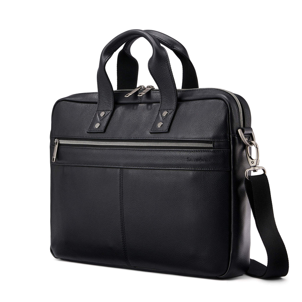Black Leather Slim Brief E323590